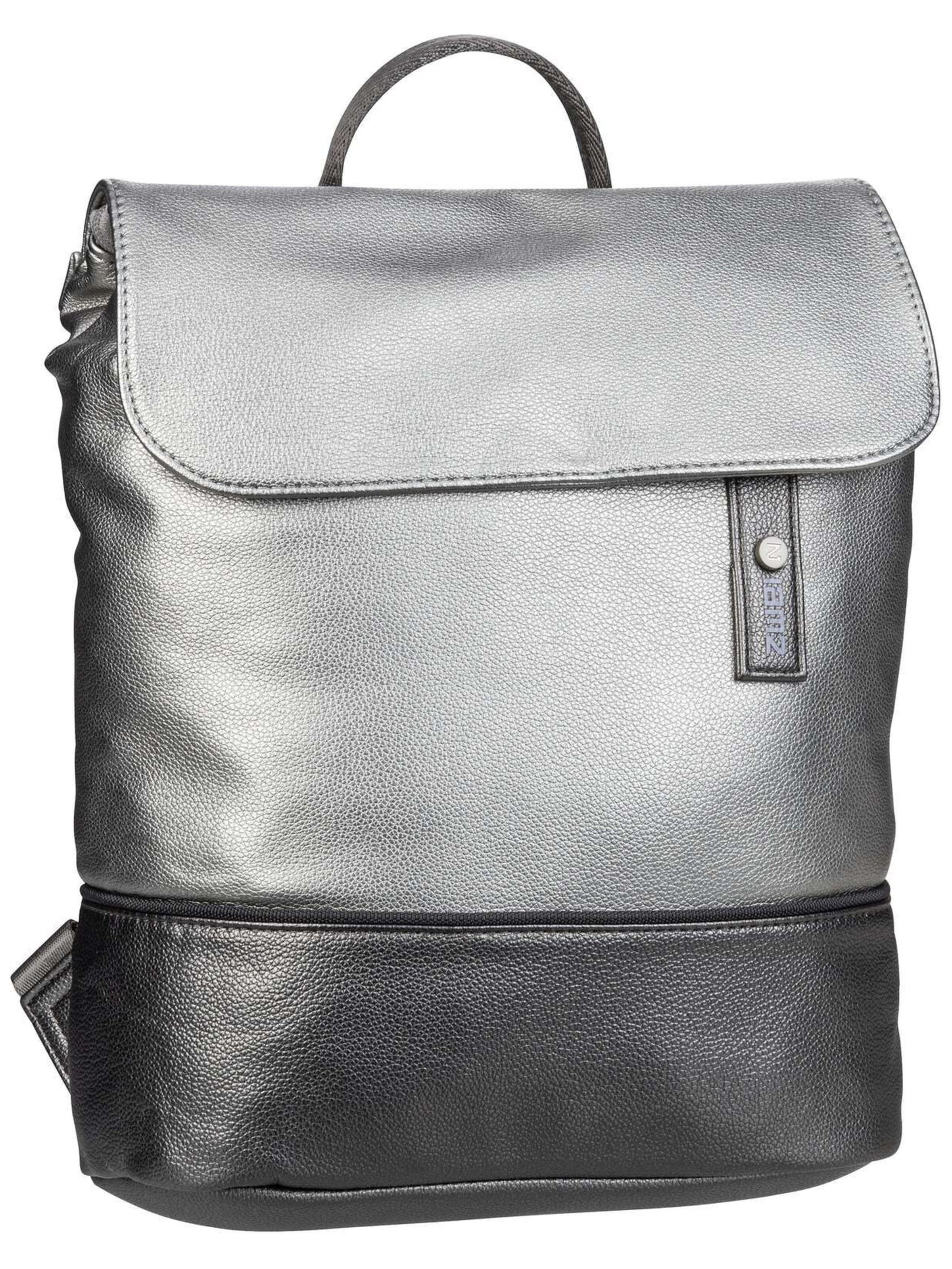 ZWEI Backpack 'Jana JR13' in Silver: front