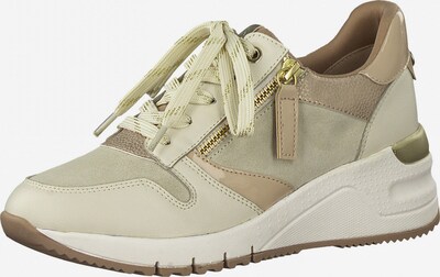 TAMARIS Baskets basses en crème / beige foncé / greige, Vue avec produit