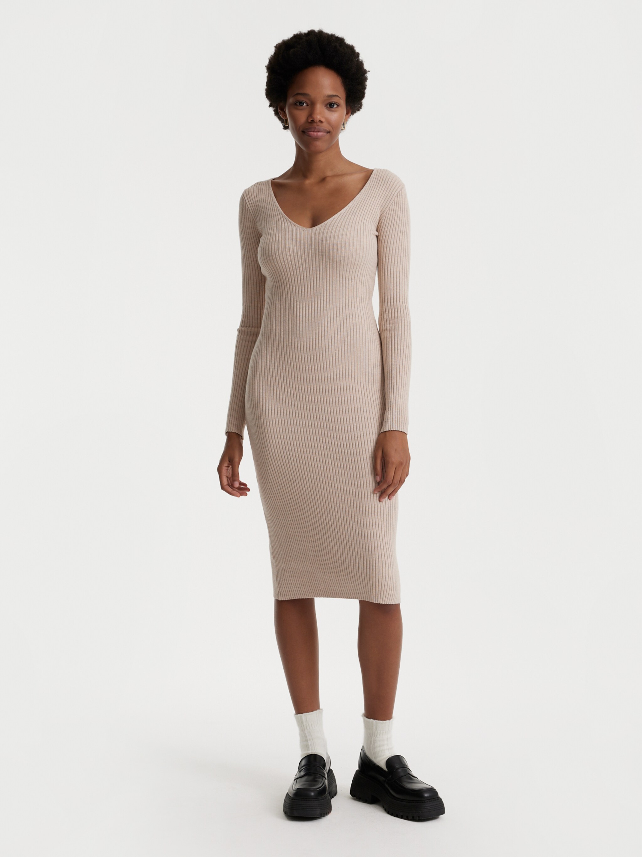 EDITED Producten Jurk 'JUNA' Beige