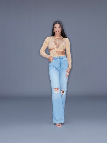 ABOUT YOU x Antonia Wide leg Jeans 'Tara' in Blauw