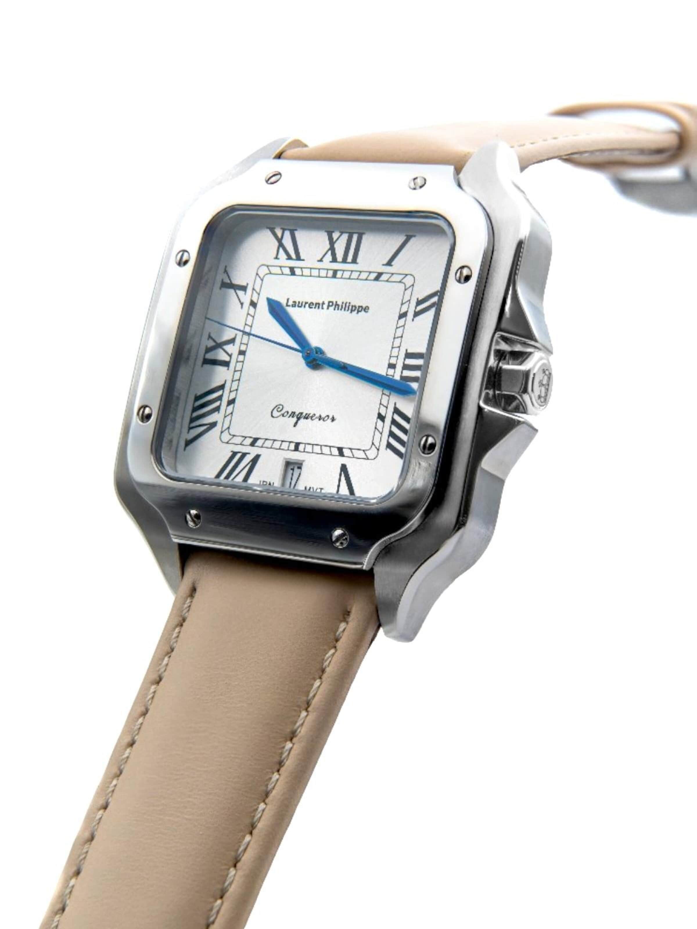 Laurent Philippe Analog watch 'Koh-I-Noor – Naked Skin' in Beige