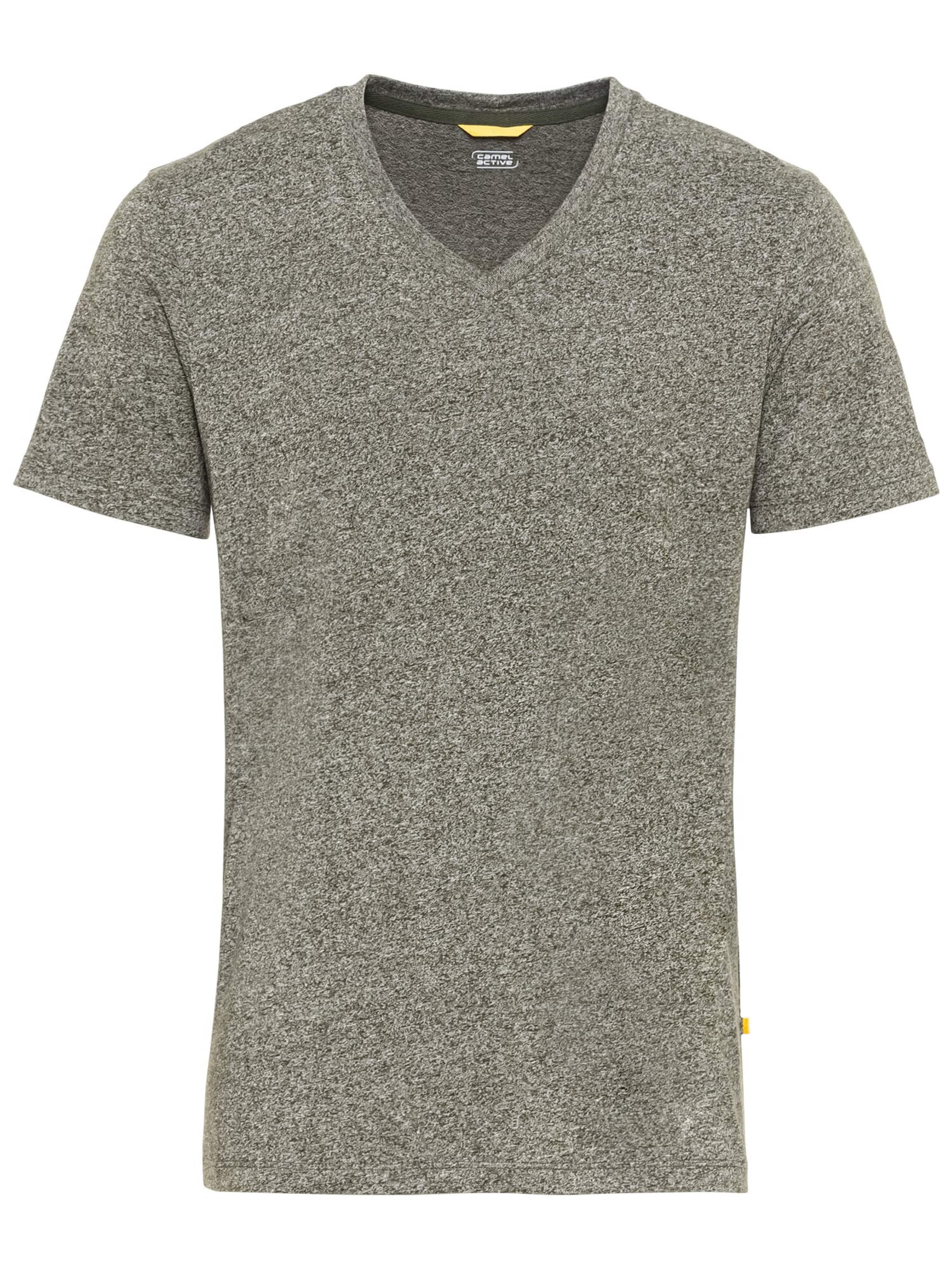 CAMEL ACTIVE Kurzarm T-Shirt aus biologischer Baumwolle in Grün: Vorderseite