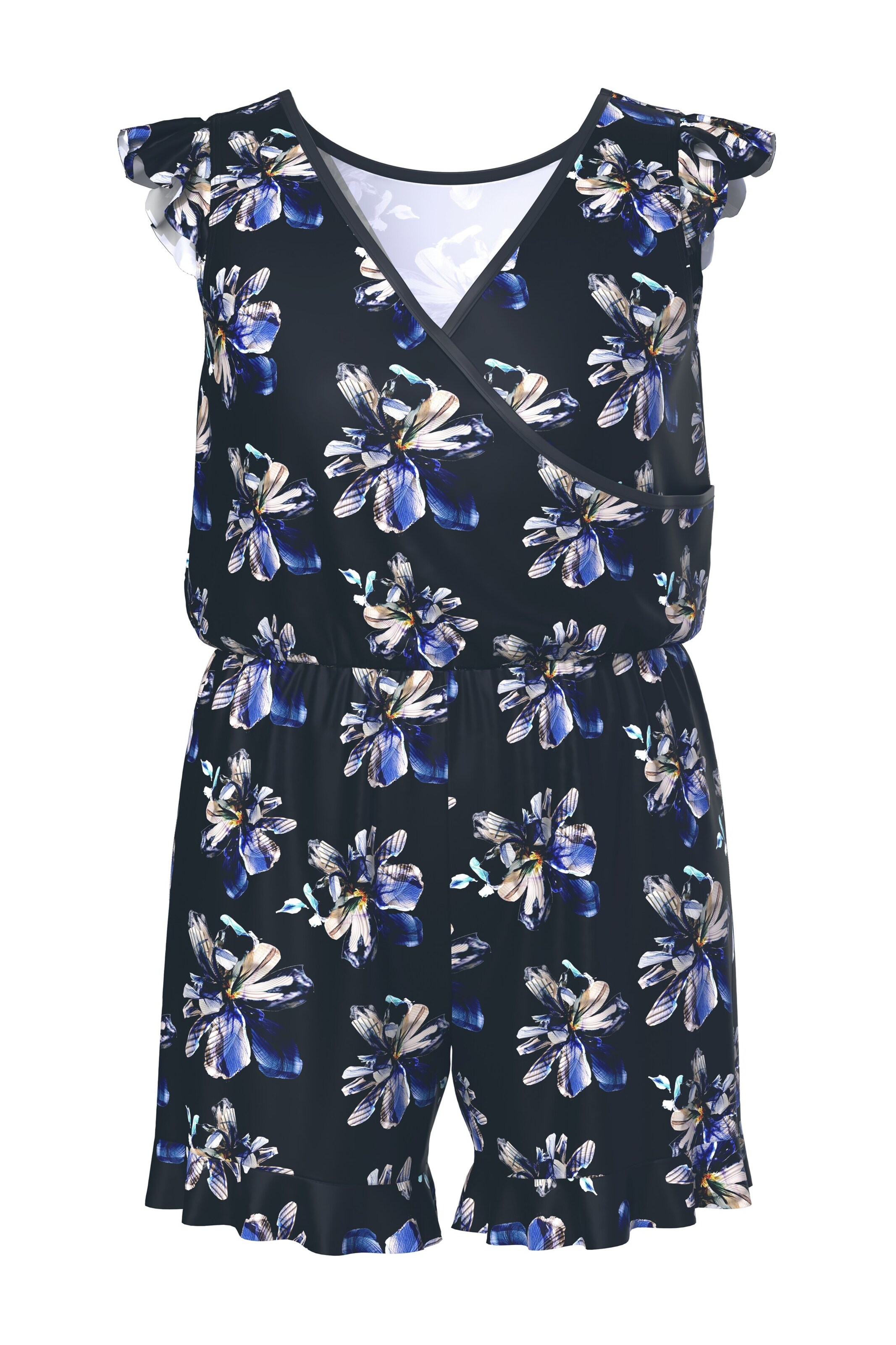 Ulla Popken Trojuholníky Jednodielne plavky - Modrá: predná strana