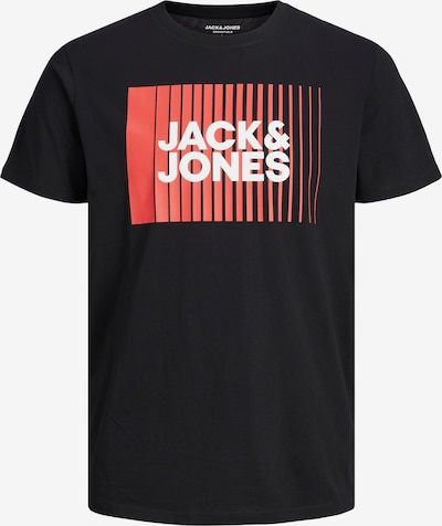 JACK & JONES T-Shirt 'Corp' en rouge / noir / blanc, Vue avec produit