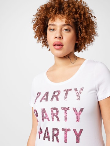 Key Largo Shirt 'PARTY' in Wit