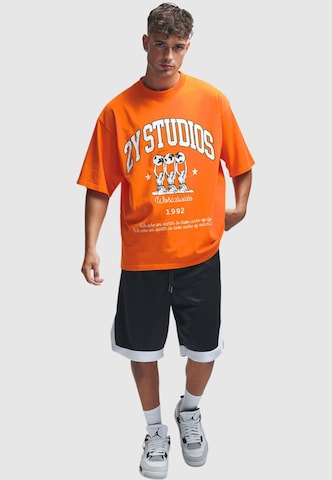 2Y Studios Shirt 'Globus' in Orange