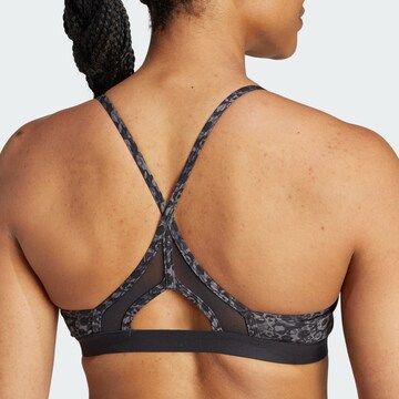 ADIDAS PERFORMANCE Bustier Športni nederček 'Aeroreact Light-Support Floral Print' | črna barva