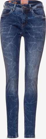 STREET ONE Slimfit Jeans in Blauw: voorkant