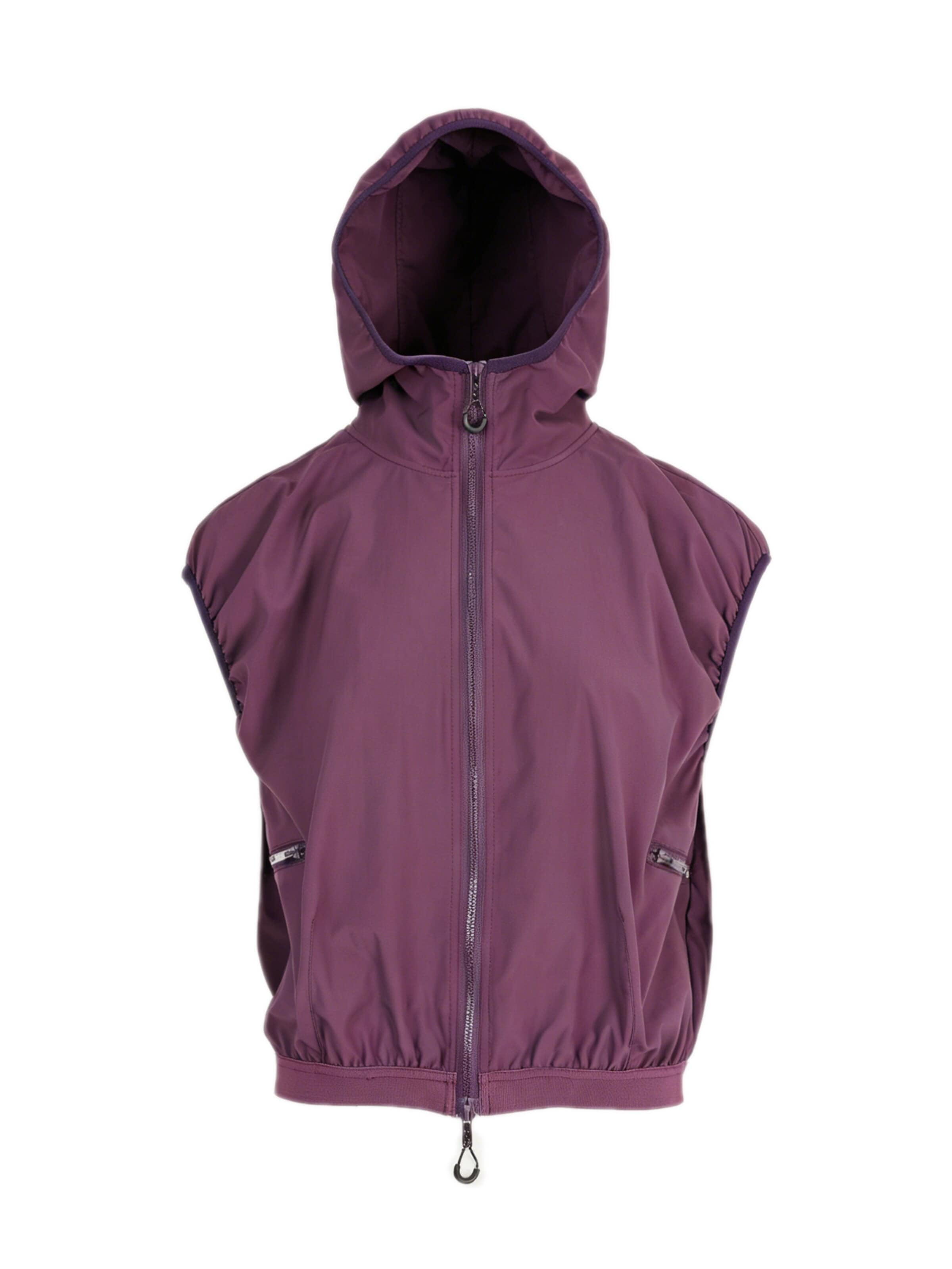 yoligex Vest 'YOLIGEX Kapuzenweste Lila mit Reißverschluss & Taschen' in Purple: front