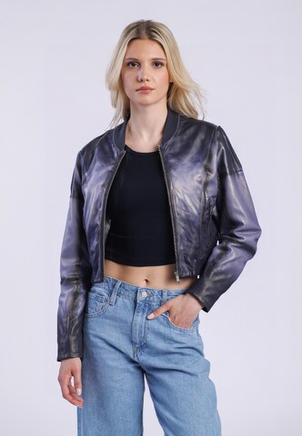 Veste mi-saison 'Retro Girl' FREAKY NATION en bleu : devant