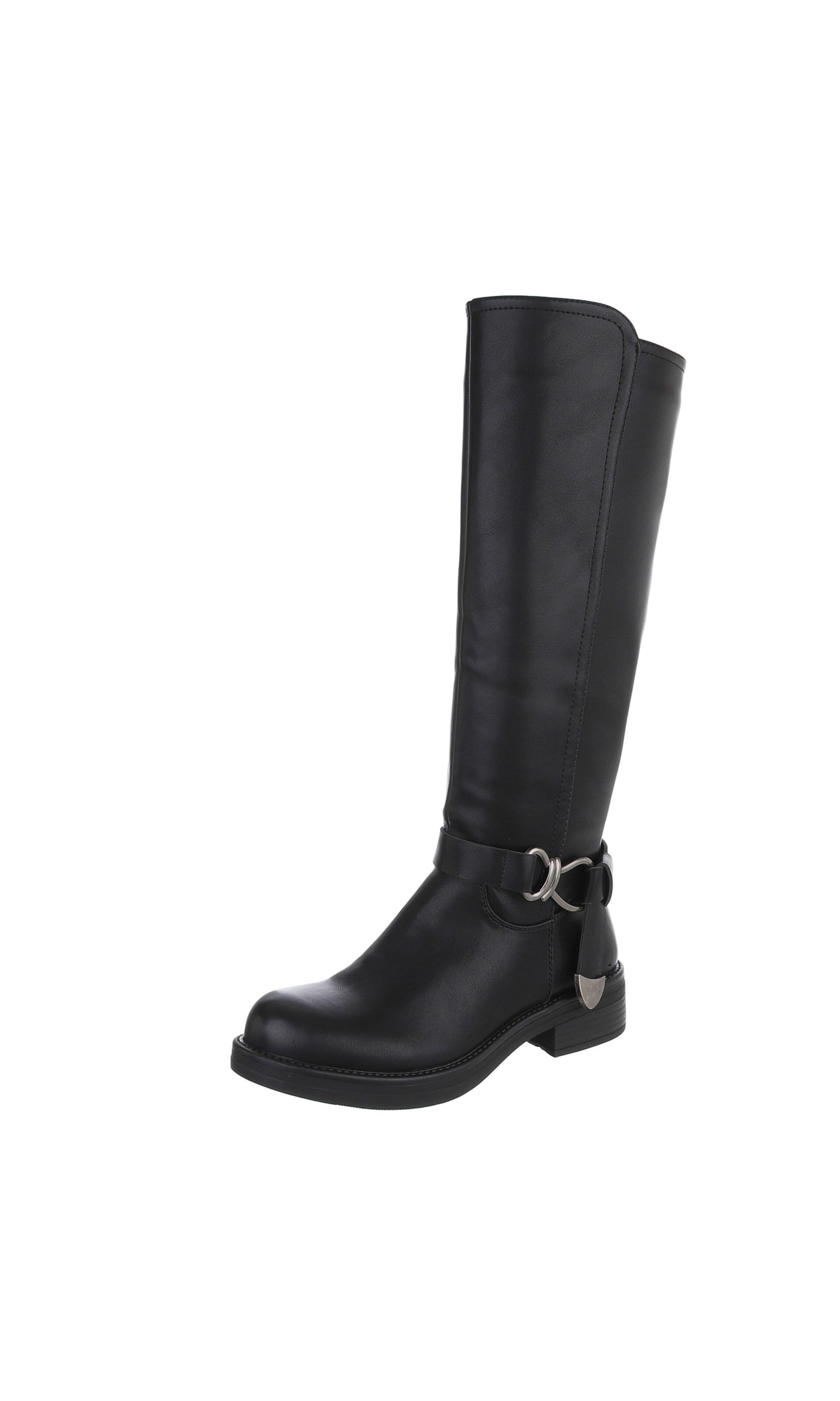 Ital-Design Stiefel in Schwarz: Vorderseite