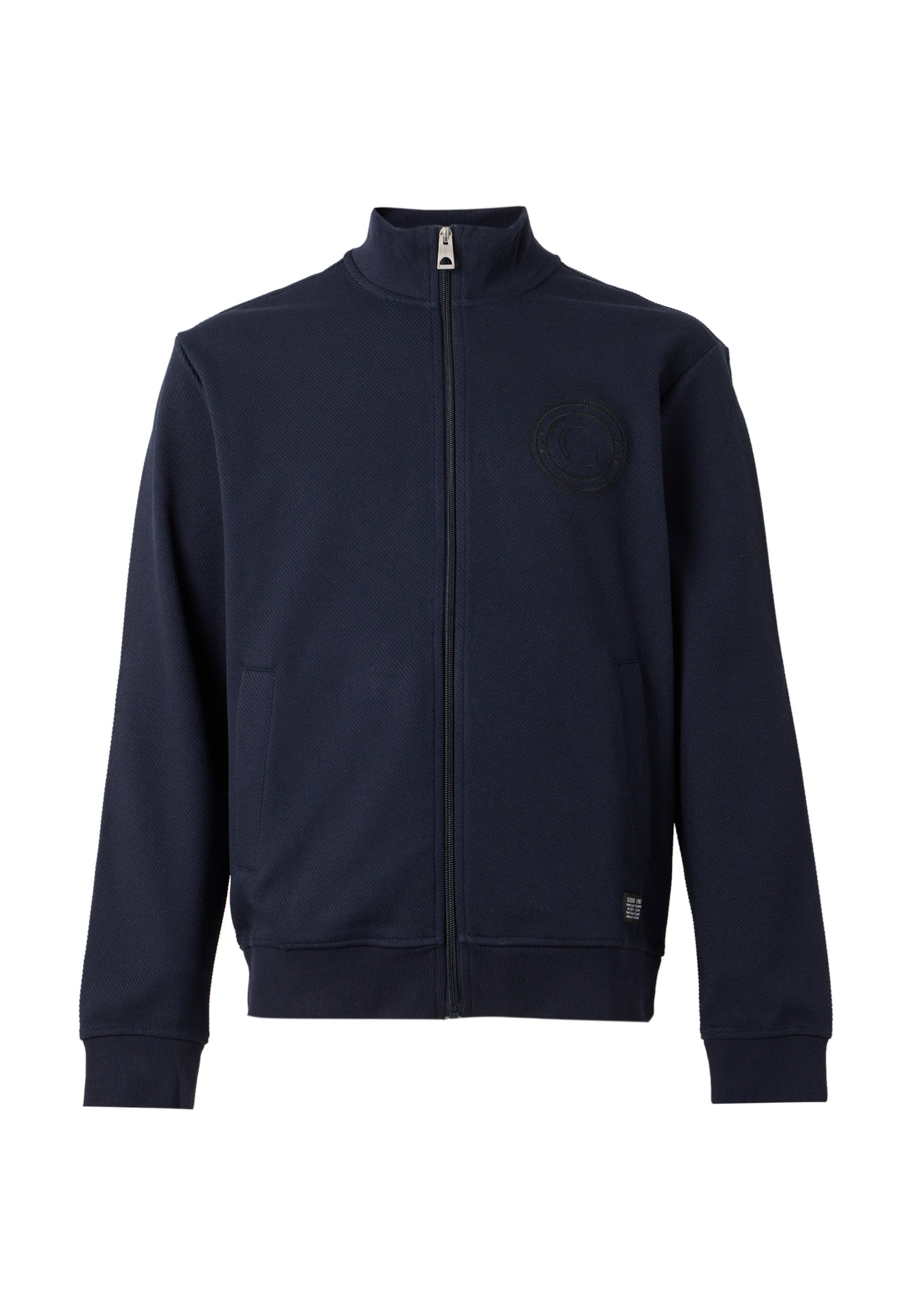 GUESS Strickjacke 'HARRIS' in Blau: Vorderseite