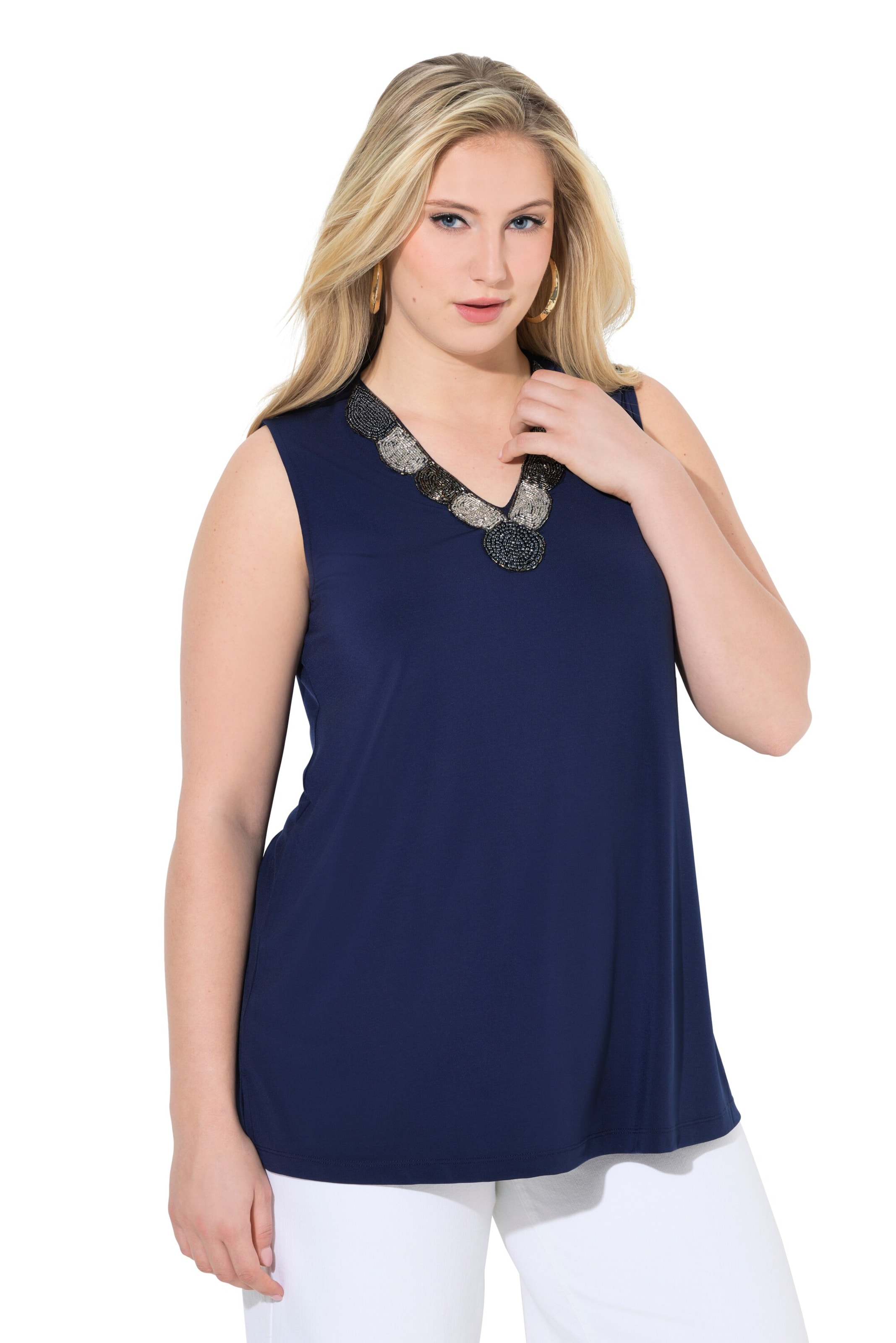 Ulla Popken Top in Blauw: voorkant
