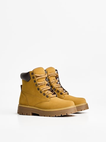 Bershka Lace-up boots in Brown