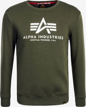 Sweat-shirt ALPHA INDUSTRIES en vert : devant