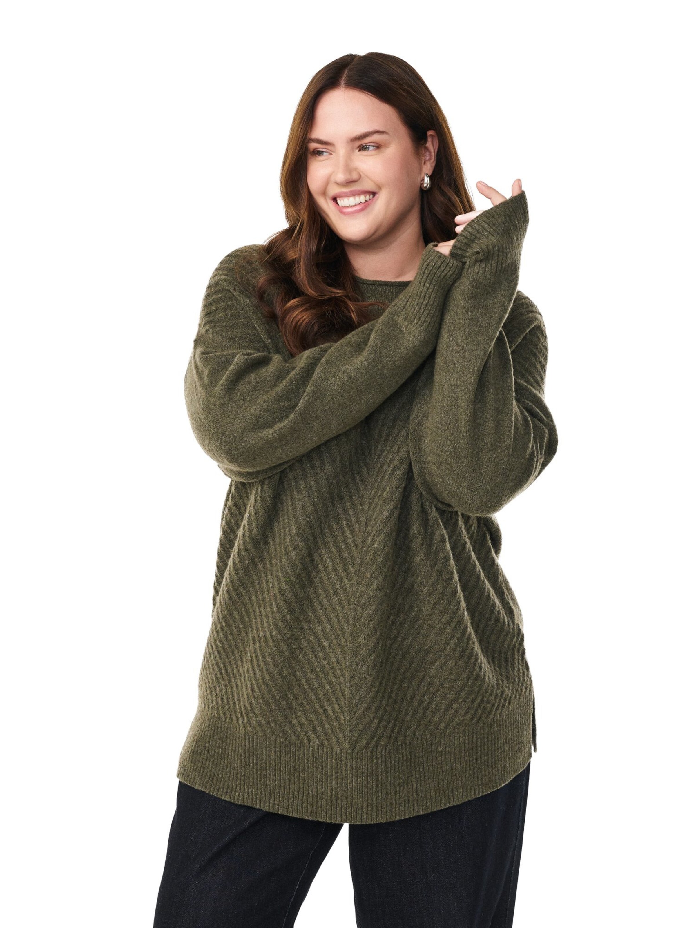 Zizzi Свитер 'Ziggi' в Зеленый