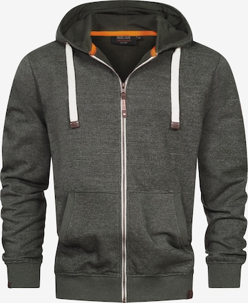 INDICODE JEANS Sweatjacke ' Baustian ' in Grün: Vorderseite