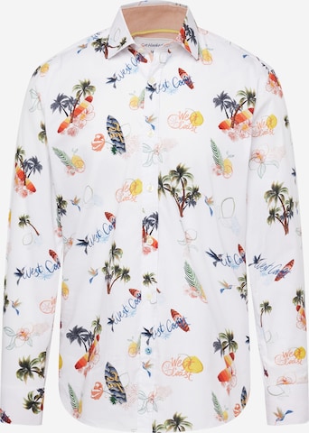 A Fish named Fred Regular fit Button Up Shirt in White: front