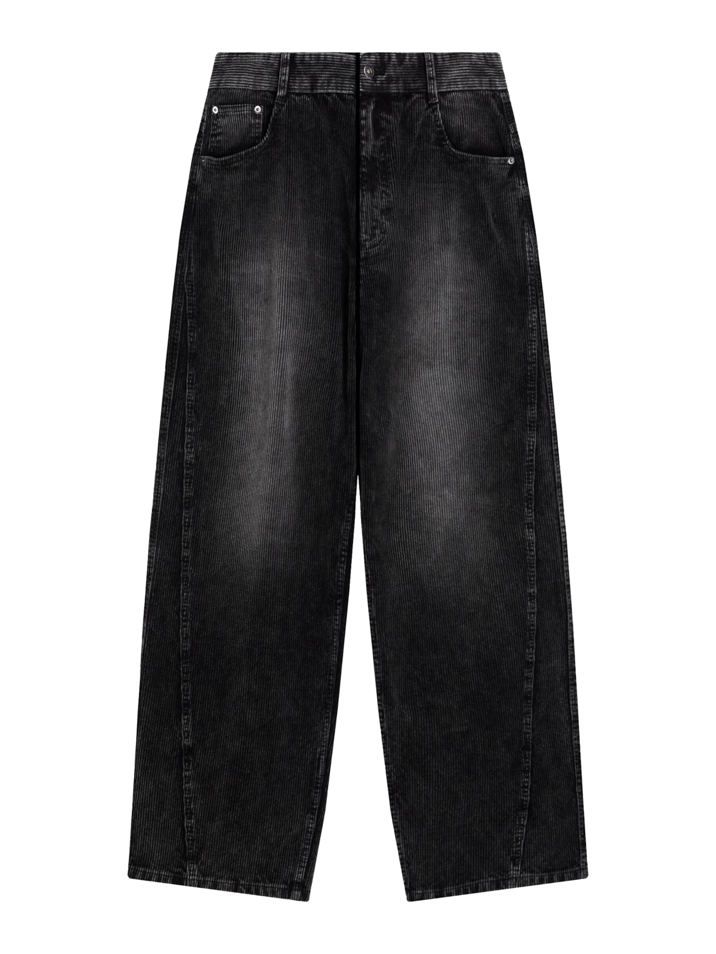 Bershka Baggy Панталон в сиво: отпред