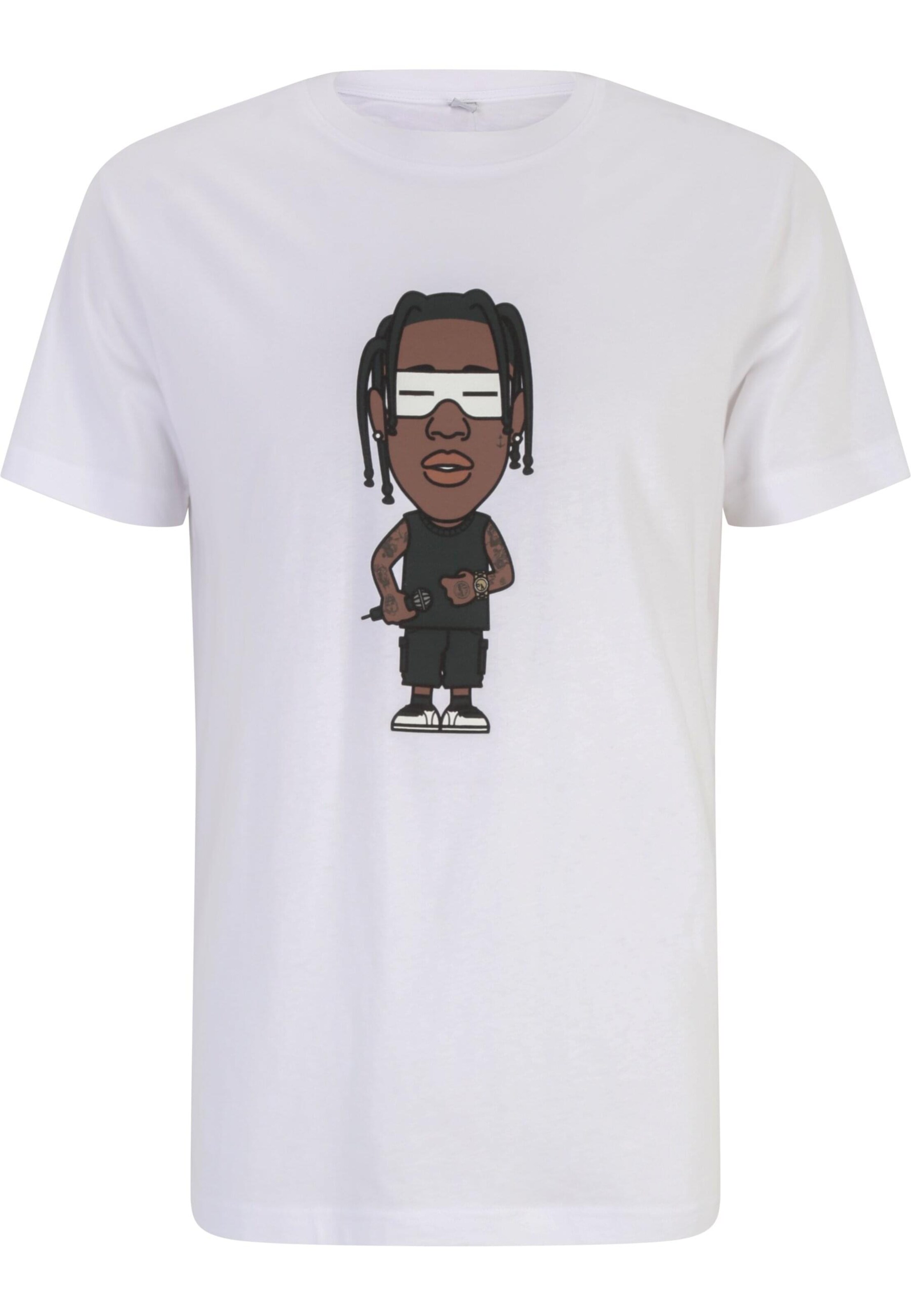 Mister Tee Shirt 'Texas Sketch 2.0' in Wit: voorkant