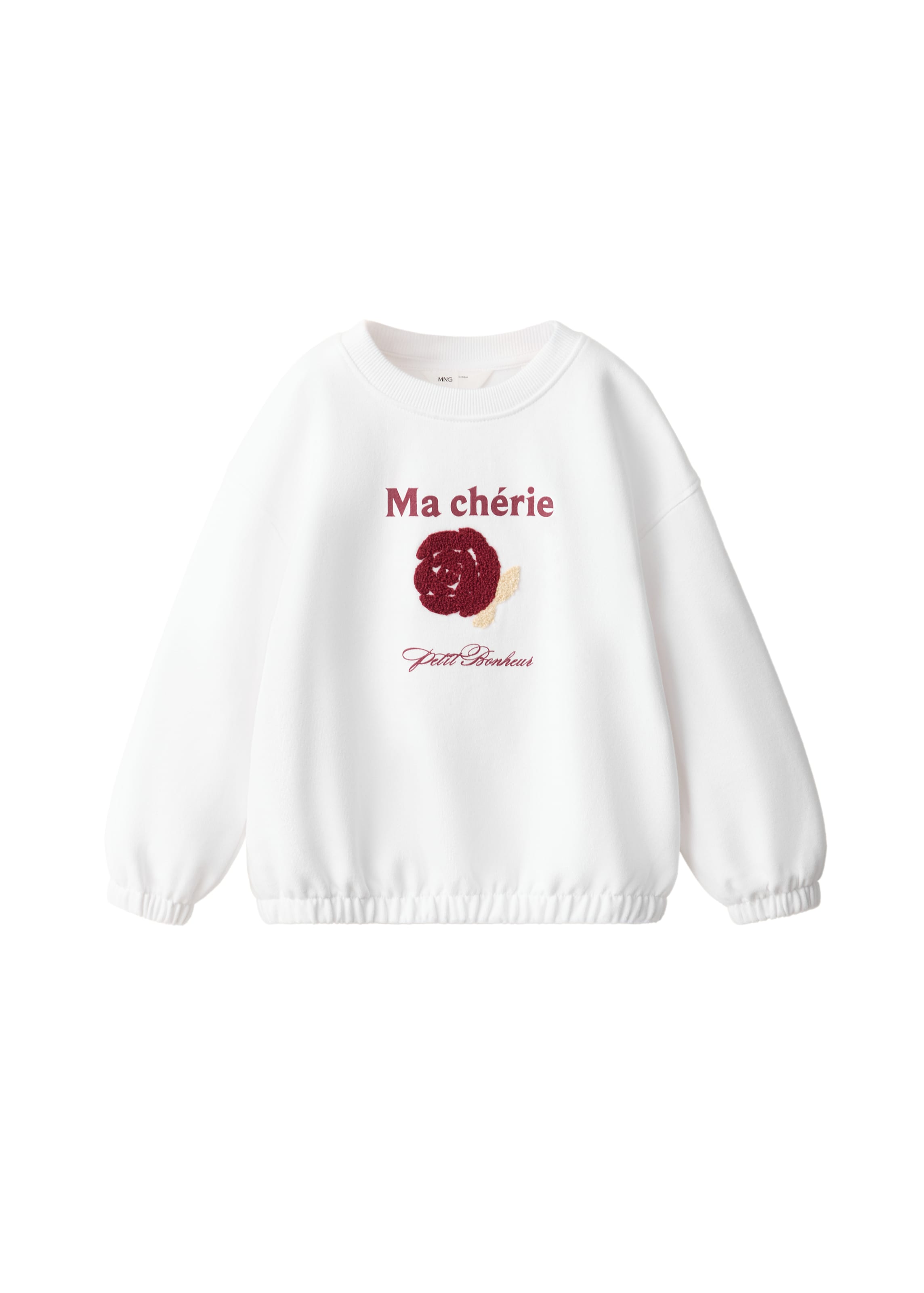 Bluză de molton 'CHERIE' de la MANGO KIDS pe bej: față