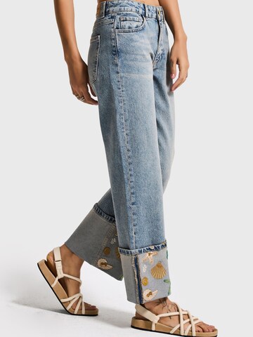 IT'S BASIC Loosefit Jeans 'RELAXED MID RISE JEANS' in Blauw