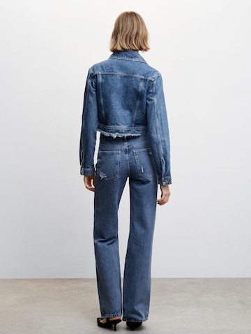 MANGO Wide Leg Jeans 'Brokens' in Blau