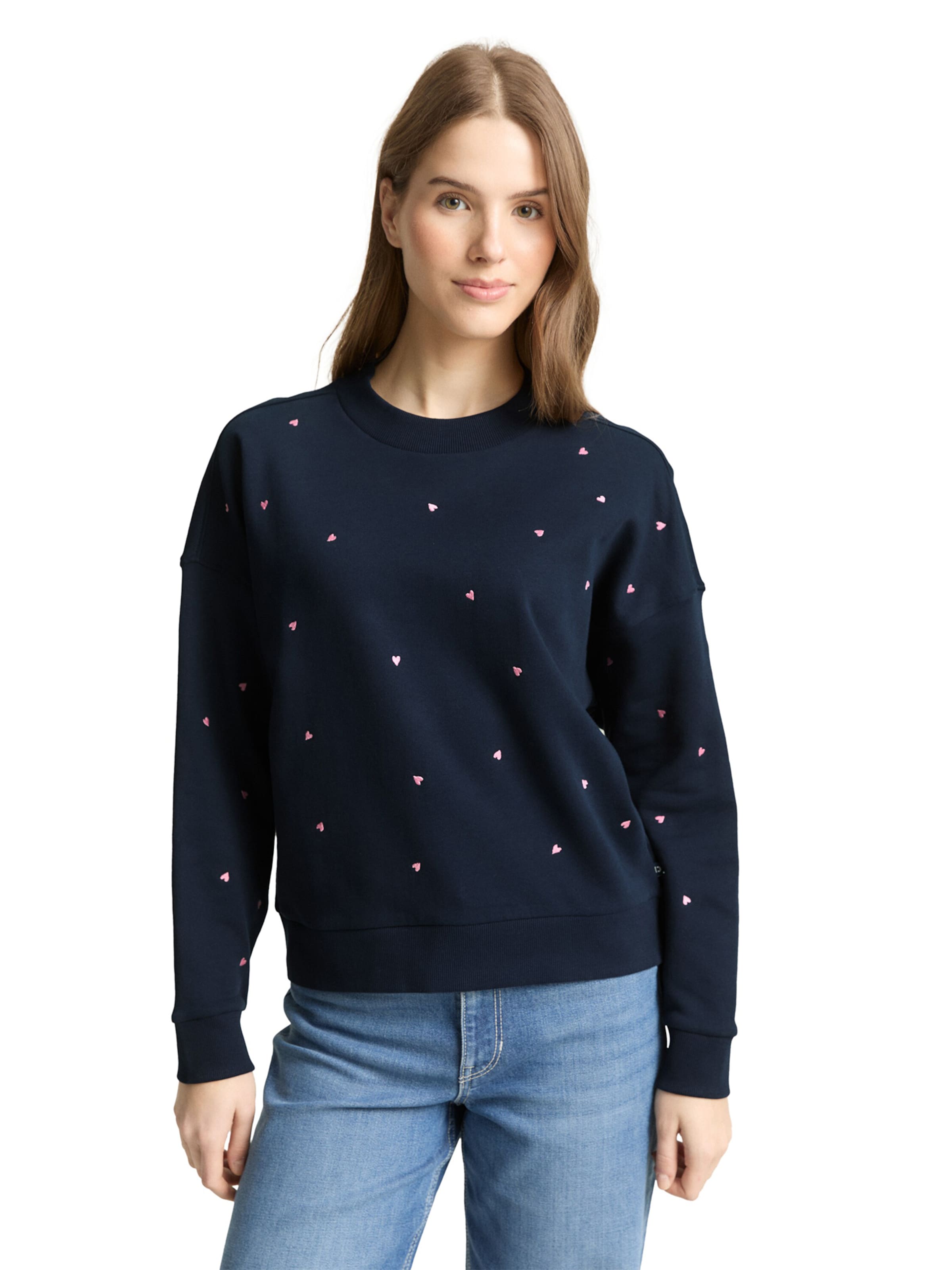 Sweat-shirt TOM TAILOR DENIM en bleu : devant