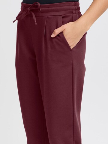 ICHI Tapered Trousers 'Kate' in Red