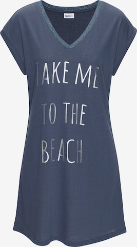 BEACH TIME Shirt in Blau: Vorderseite