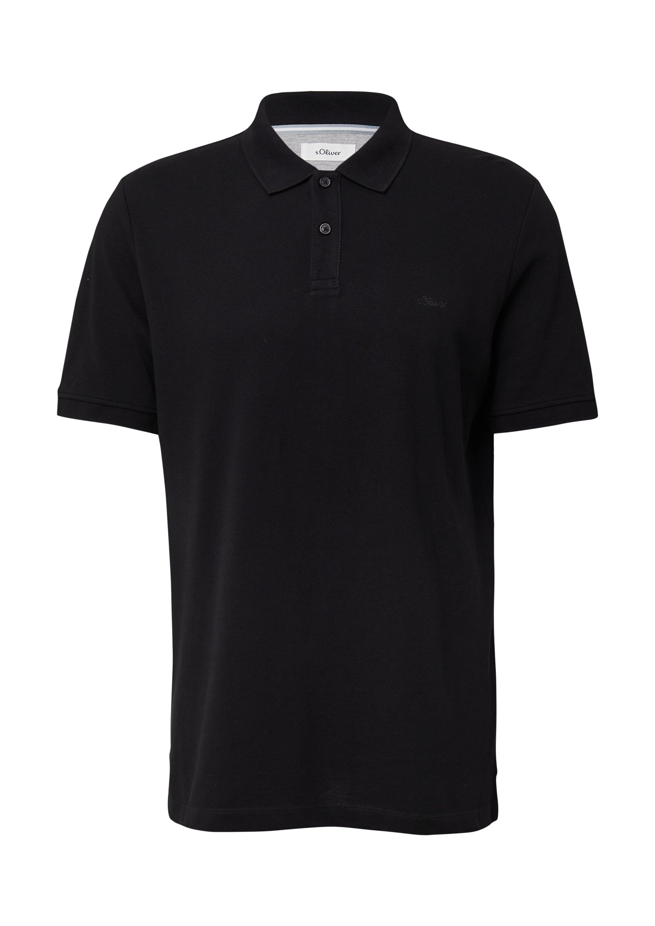 s.Oliver Poloshirt in Schwarz: Vorderseite