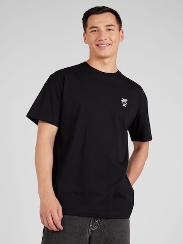 Cleptomanicx Shirt 'Sketch Gull' in Black: front