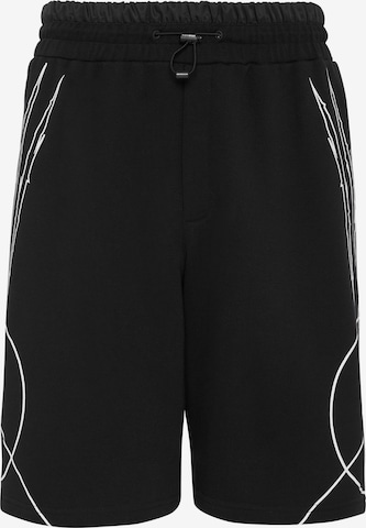 Plein Sport - regular Pantalón deportivo 'Scratch' en negro: frente
