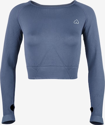 BeShaped Shirt 'Femme Force' in Blau: Vorderseite