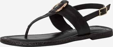 TAMARIS T-Bar Sandals in Black: front