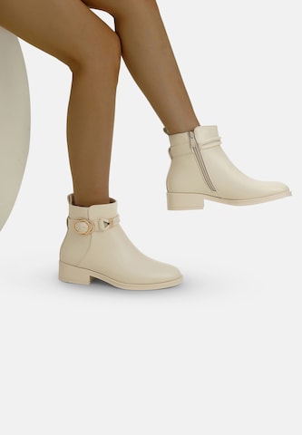 Elara Enkellaarsjes in Beige