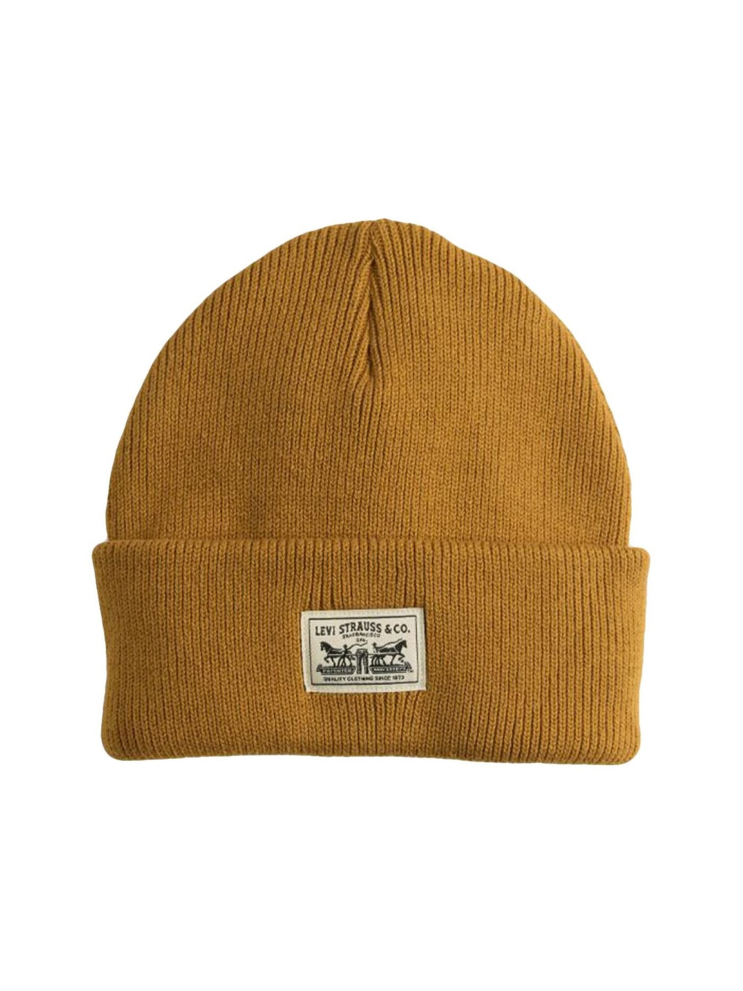 LEVI'S ® Hut 'Backpatch Beanie'‌‌‌‌‌‌‌‌‌ in Braun: Vorderseite
