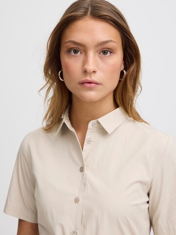 Robe-chemise 'IHSanty' ICHI en beige