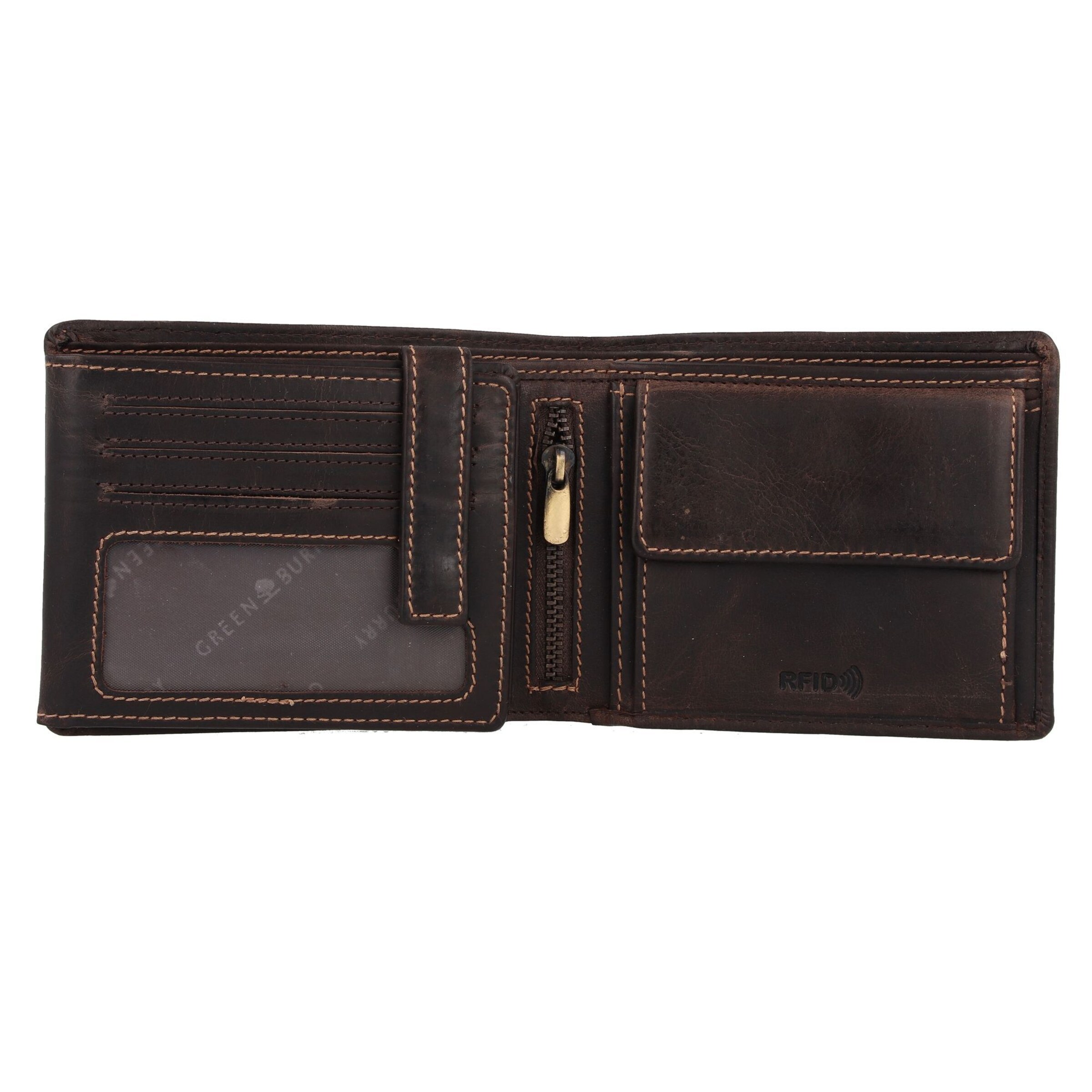 Portamonete 'Tornado' di GREENBURRY in marrone