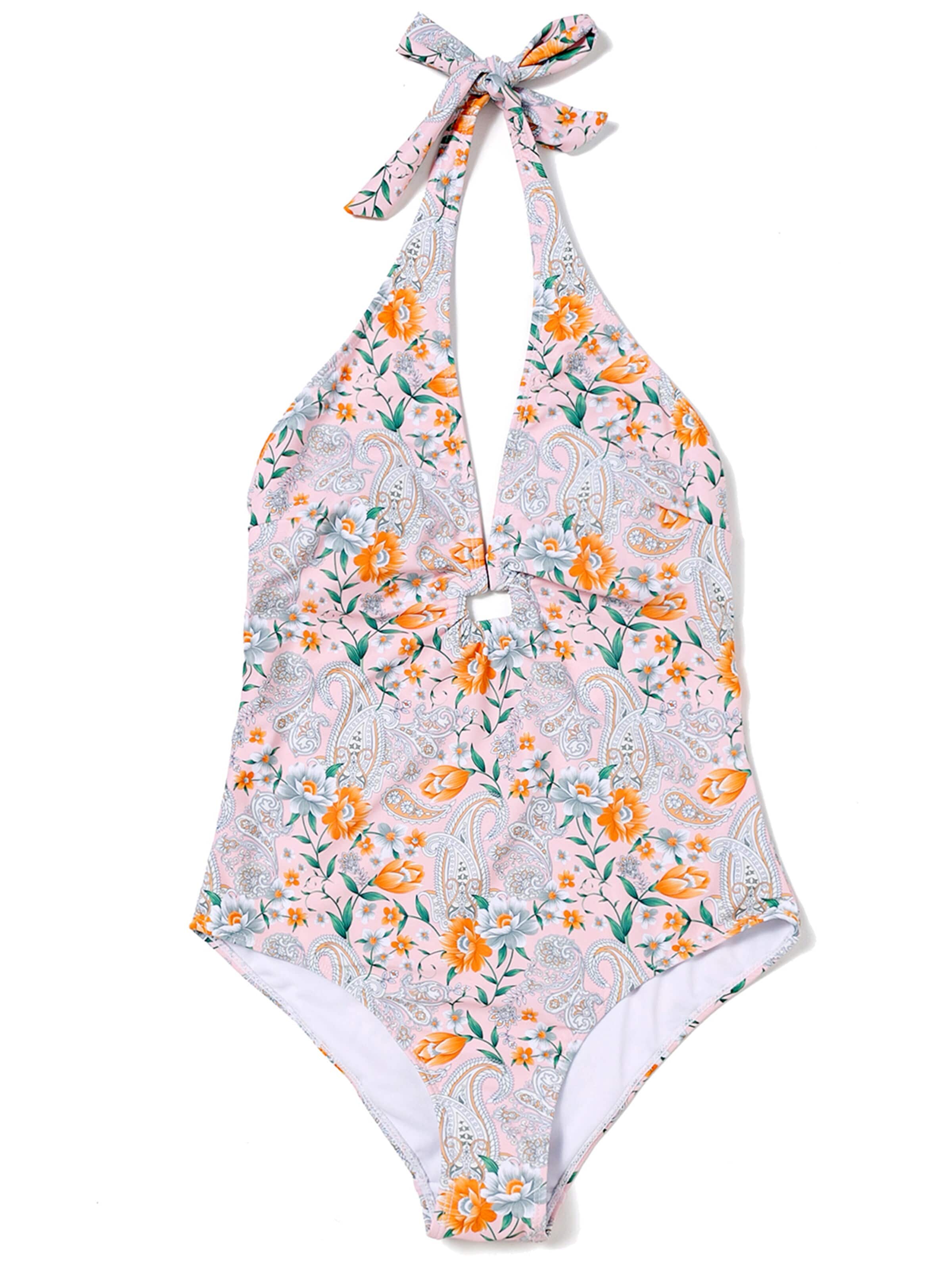 BONVERANO Classic Swimsuit in Pink: front