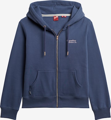 Veste de survêtement 'Essential' Superdry en bleu : devant