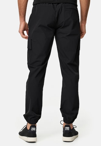 INDICODE JEANS Tapered Cargo Pants 'Landie' in Black