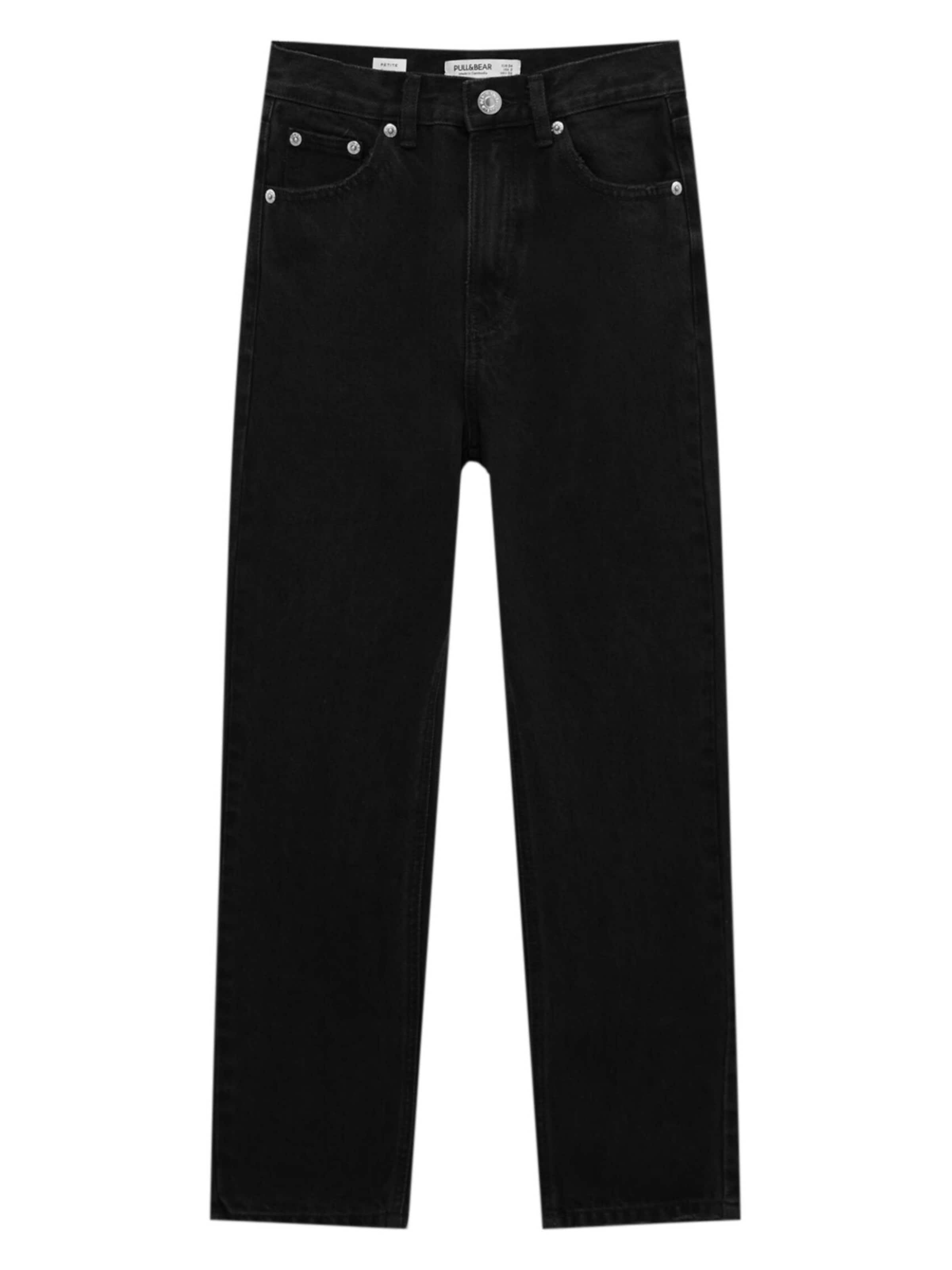 Pull&Bear Regular Jeans i svart: framsida