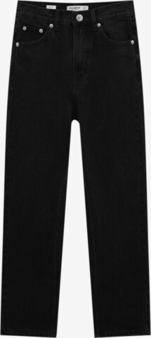 Pull&Bear Regular Jeans in Black: front