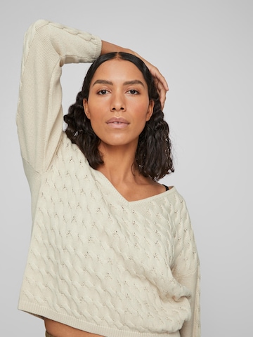 VILA Sweater 'CHAO' in Beige