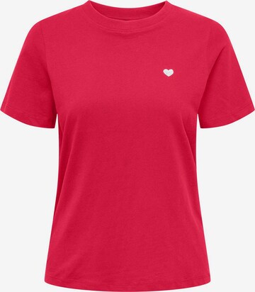 JDY T-shirt 'PISA' i röd: framsida