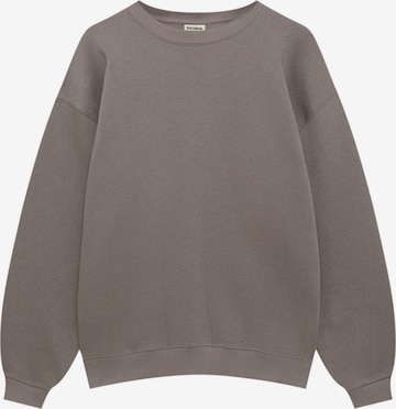 Pull&BearSweater majica - siva boja: prednji dio