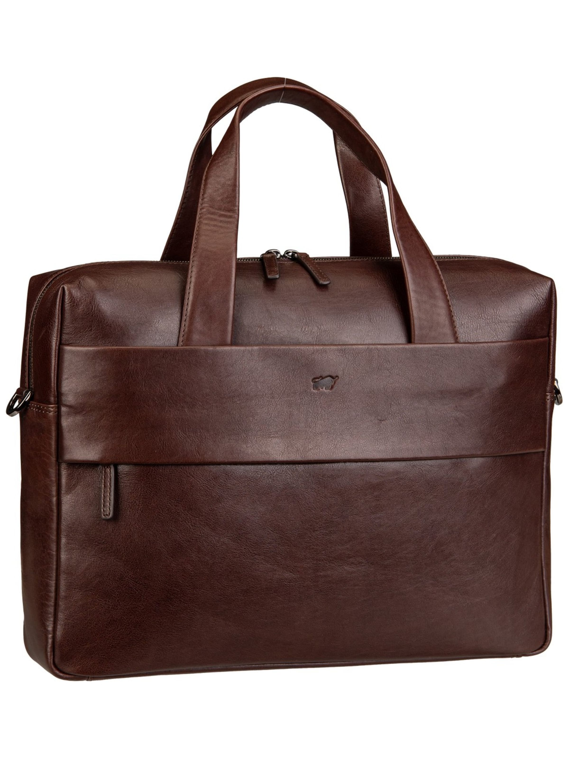 Braun Büffel Document Bag in Brown: front