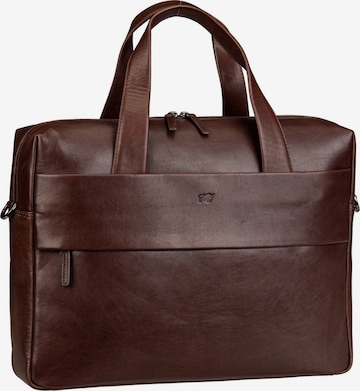 Braun Büffel Document Bag in Brown: front
