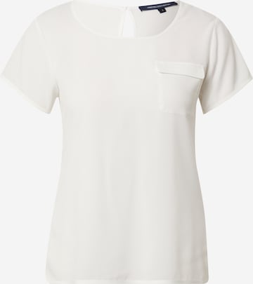 FRENCH CONNECTION قميص كبير الحجم بـ أبيض: الأمام
